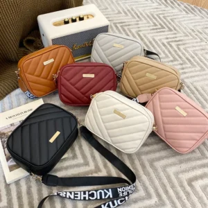Camera bag Women Small Shoulder Bags Solid Color Pu Leather Wide Strap Crossbody Bag Ladies Phone Purse Messenger Handbag